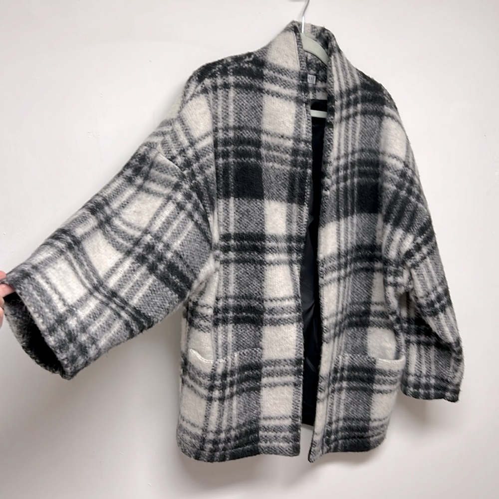 Horses Atelier White & Black Wool Plaid Jacket Size 1